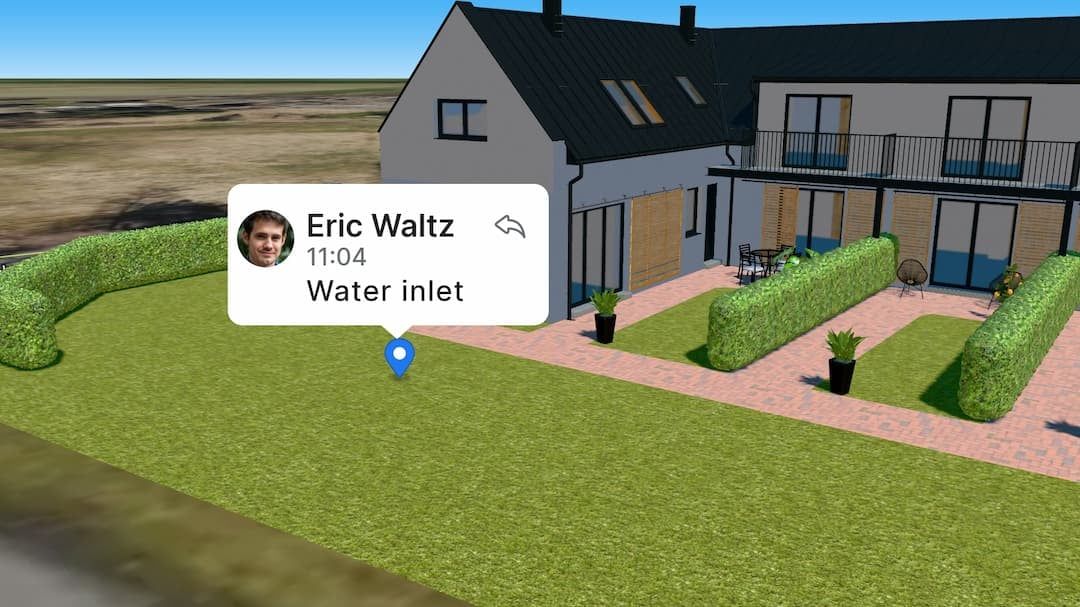 Planned property with annotations and comments