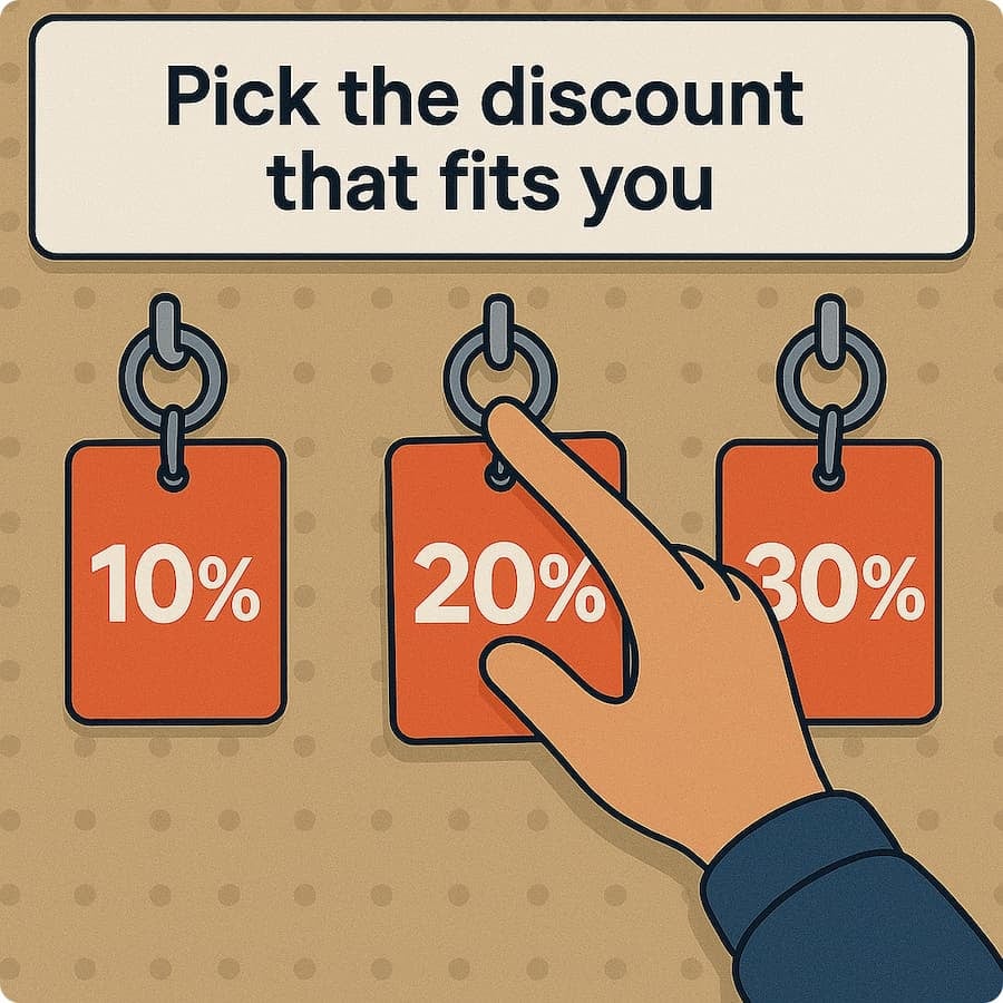 Key hangers with discount options