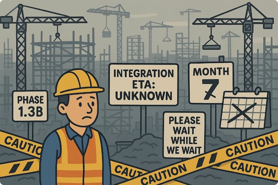 Sad customer waiting for implementation