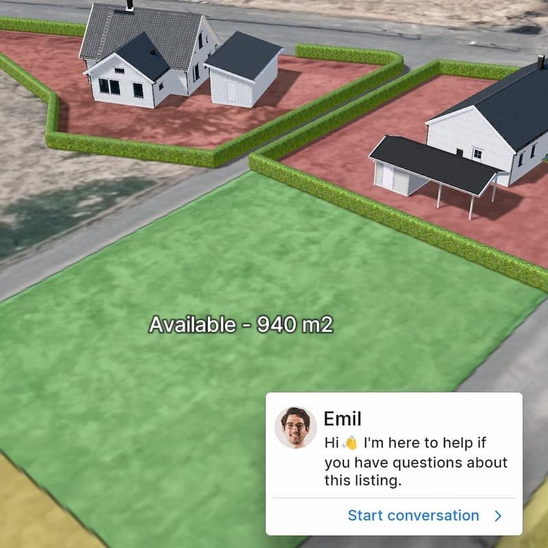 Lead popup with realtor asking question