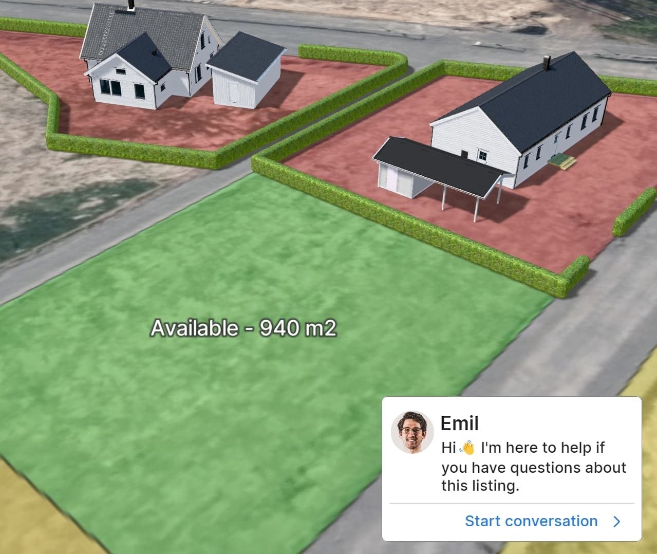 Planned property with annotations and comments 