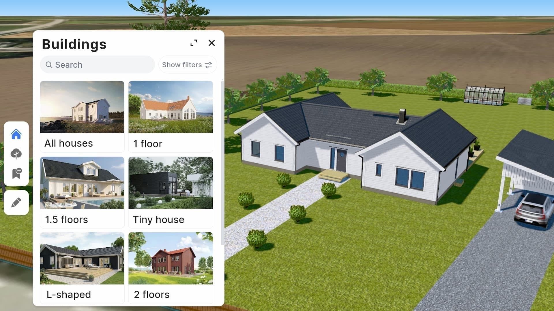 Image of house model in the mapping tool