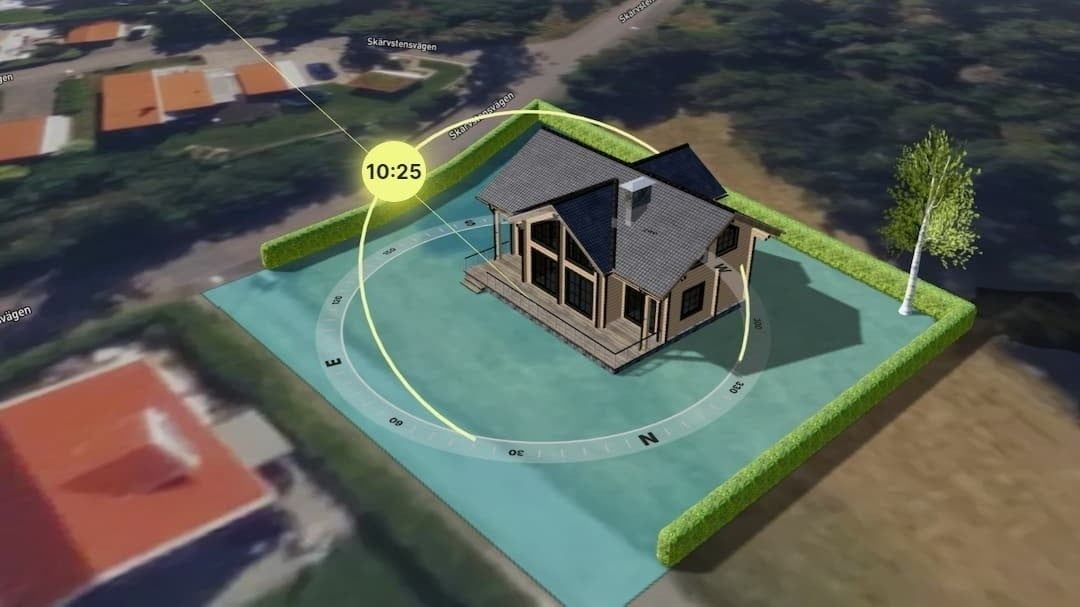 Visualization of sunlight on the property